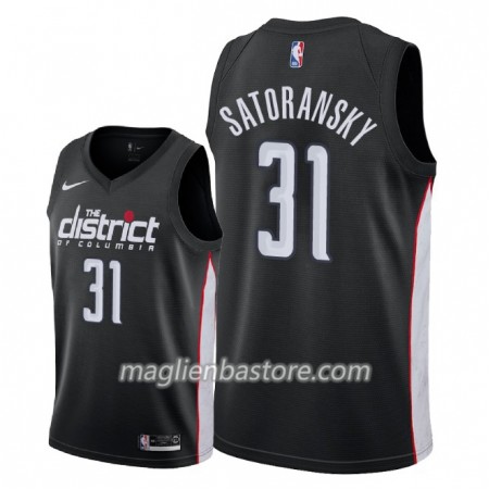 Maglia NBA Washington Wizards Tomas Satoransky 31 2018-19 Nike City Edition Nero Swingman - Uomo